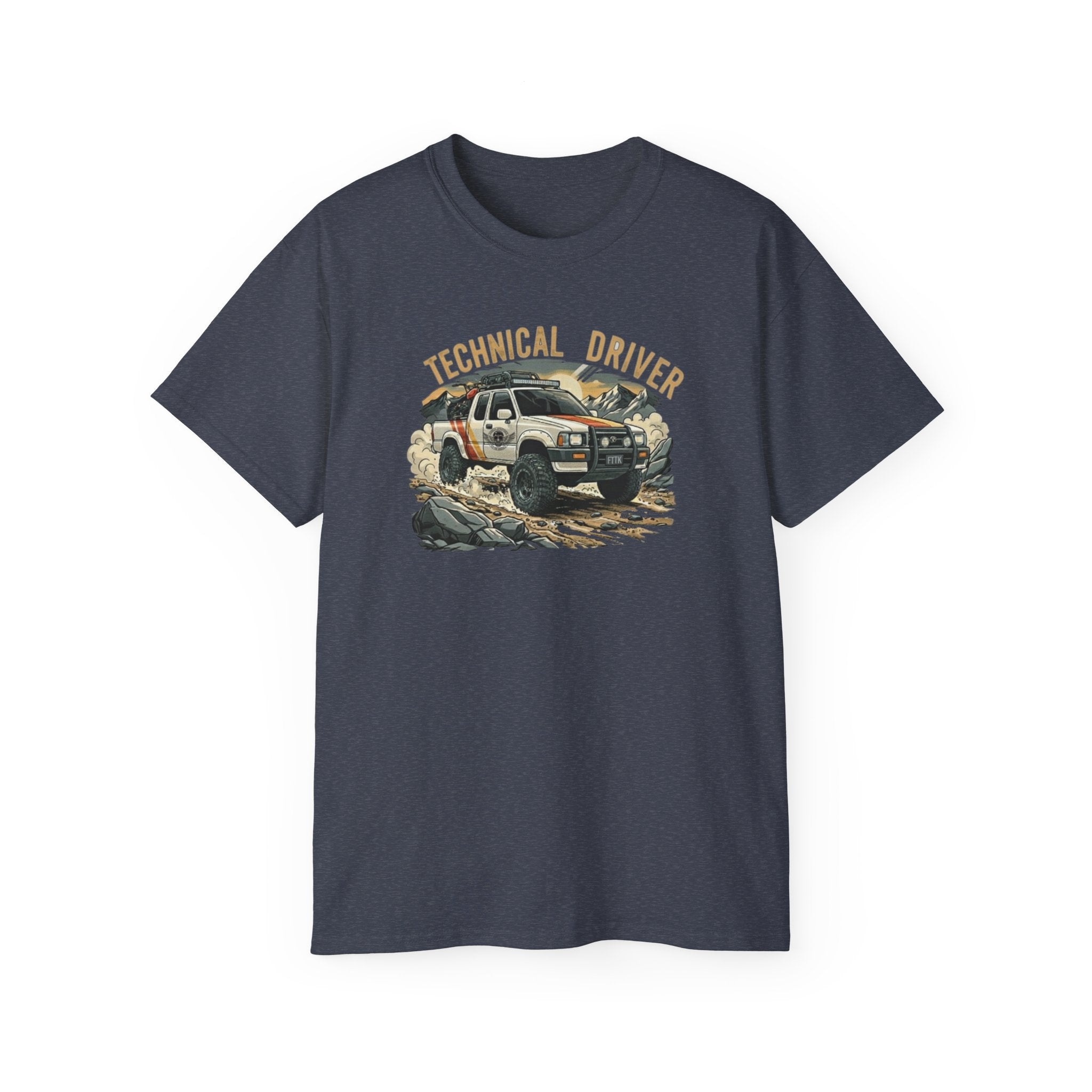 Adventure-Ready Unisex Ultra Cotton Tee - Technical Driver Design