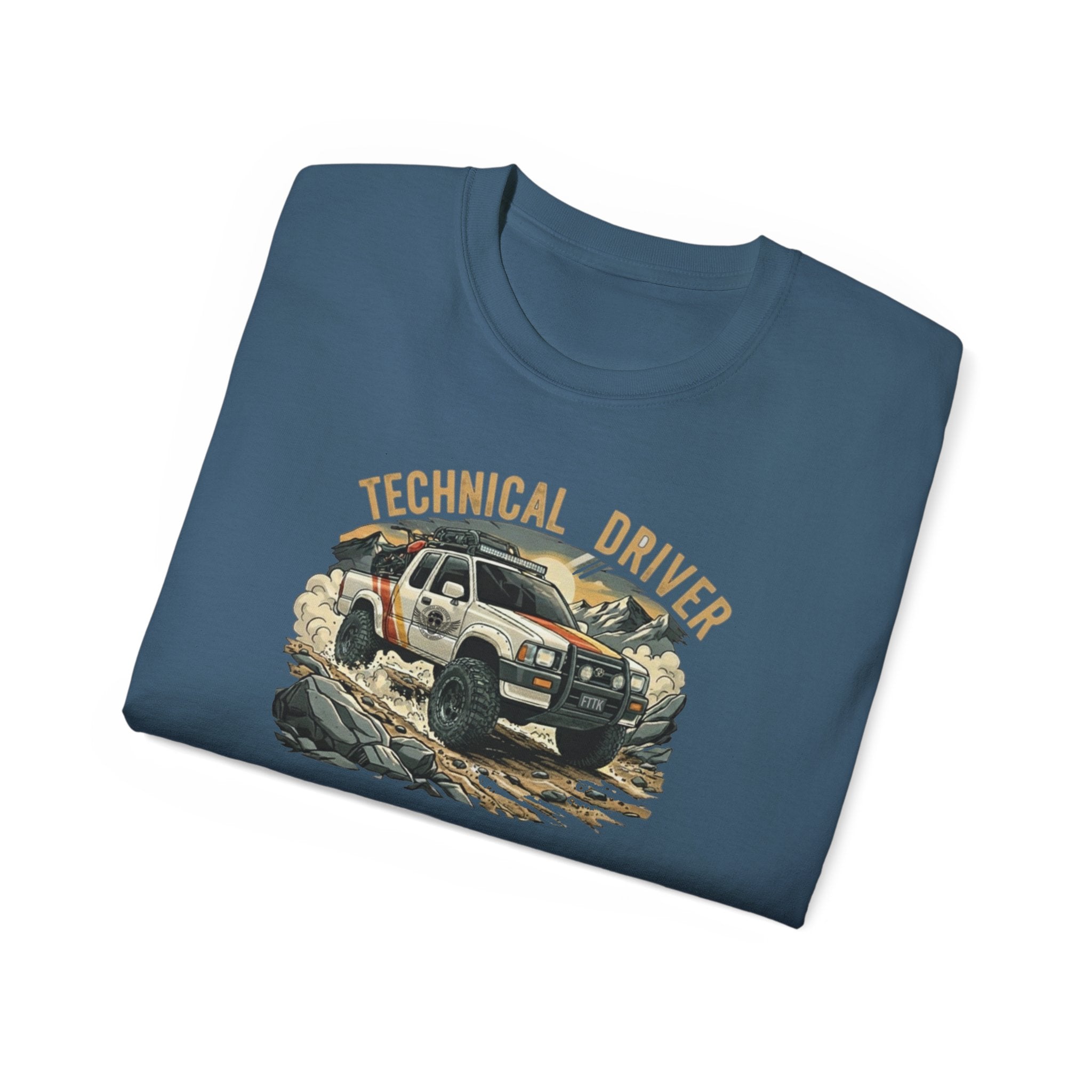 Adventure-Ready Unisex Ultra Cotton Tee - Technical Driver Design