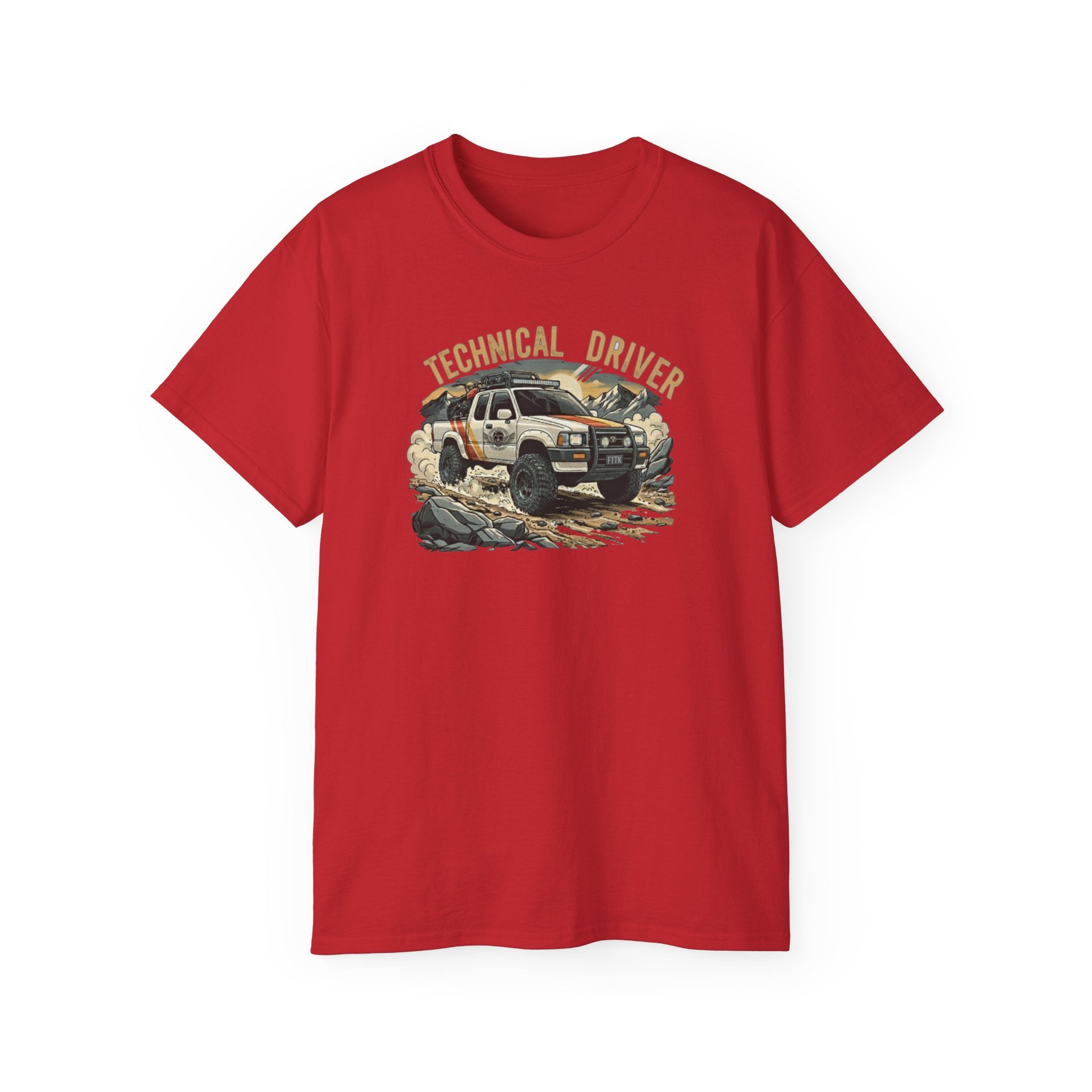 Adventure-Ready Unisex Ultra Cotton Tee - Technical Driver Design