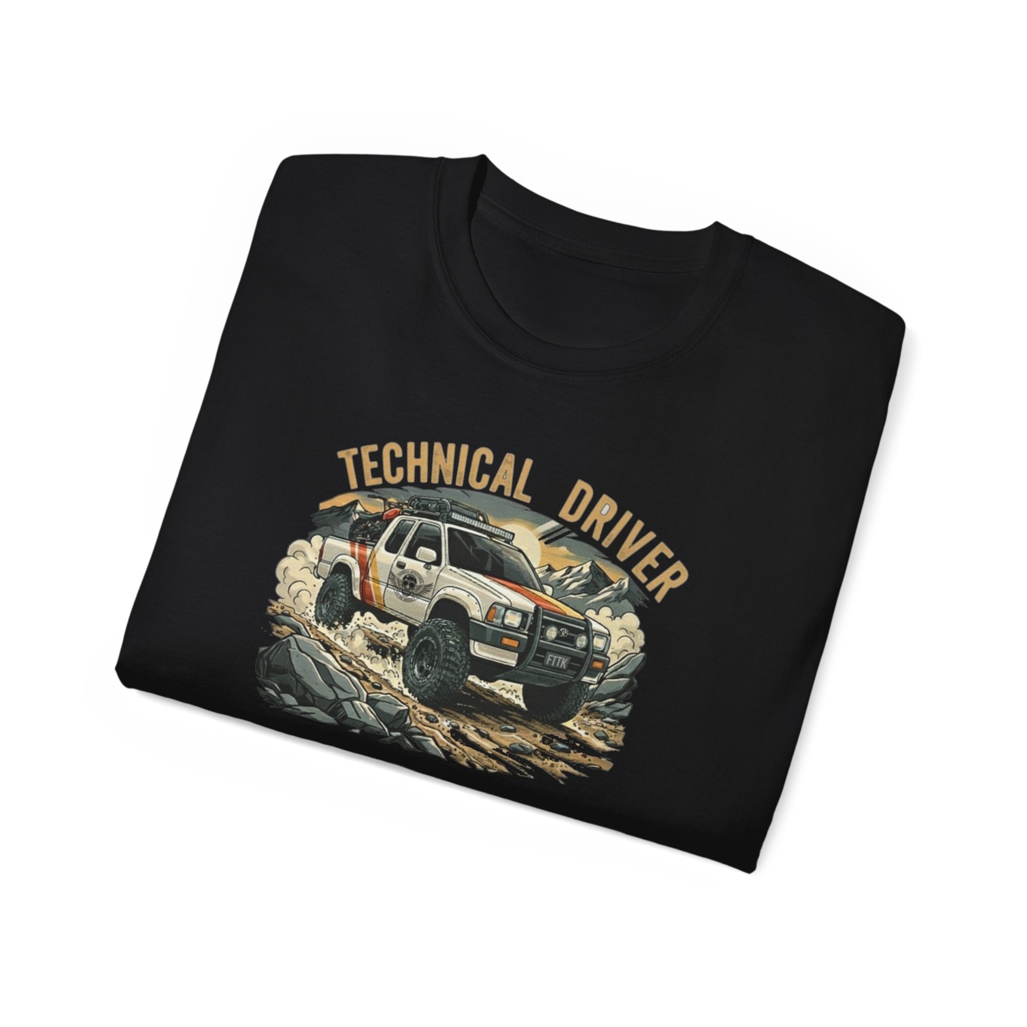 Adventure-Ready Unisex Ultra Cotton Tee - Technical Driver Design