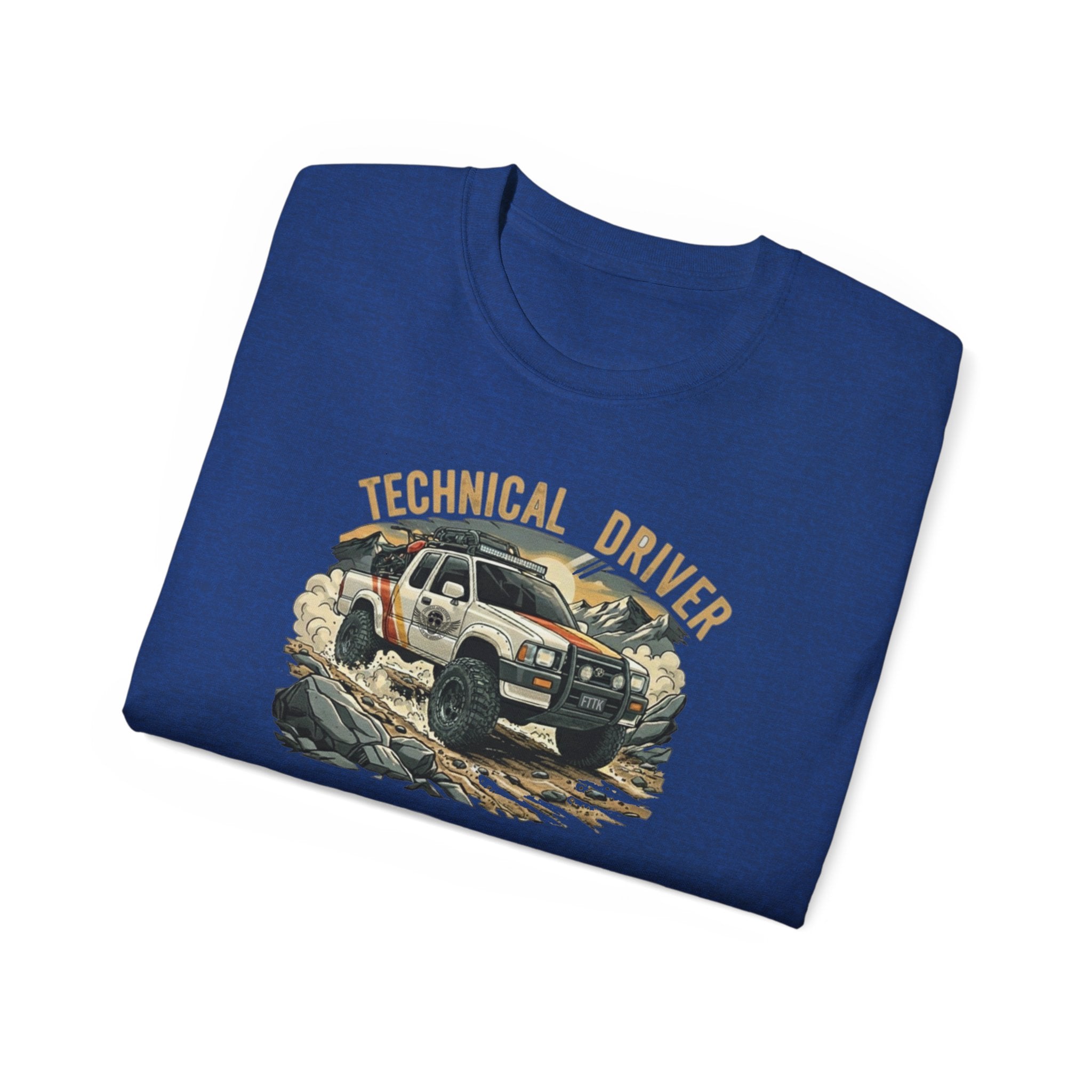 Adventure-Ready Unisex Ultra Cotton Tee - Technical Driver Design