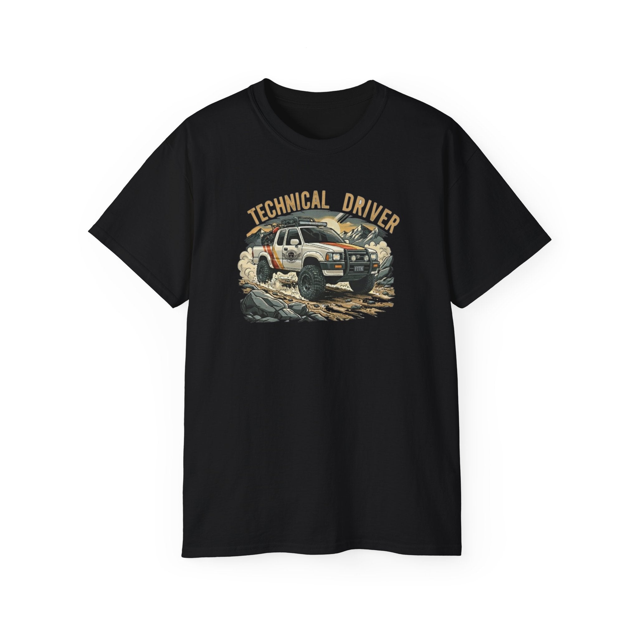Adventure-Ready Unisex Ultra Cotton Tee - Technical Driver Design