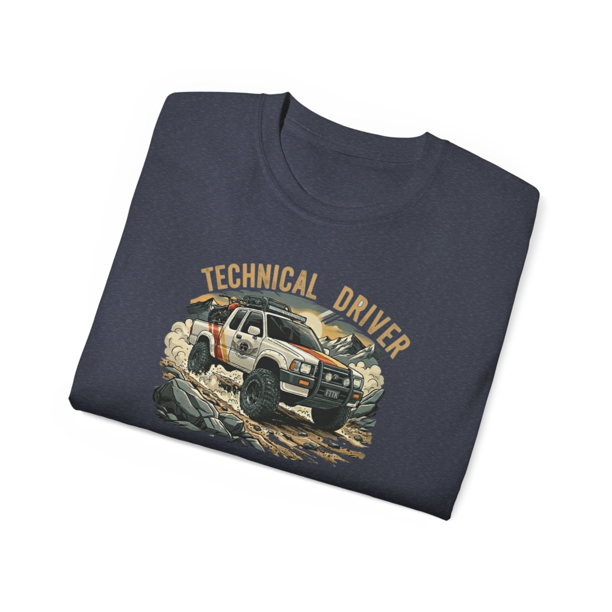 Adventure-Ready Unisex Ultra Cotton Tee - Technical Driver Design