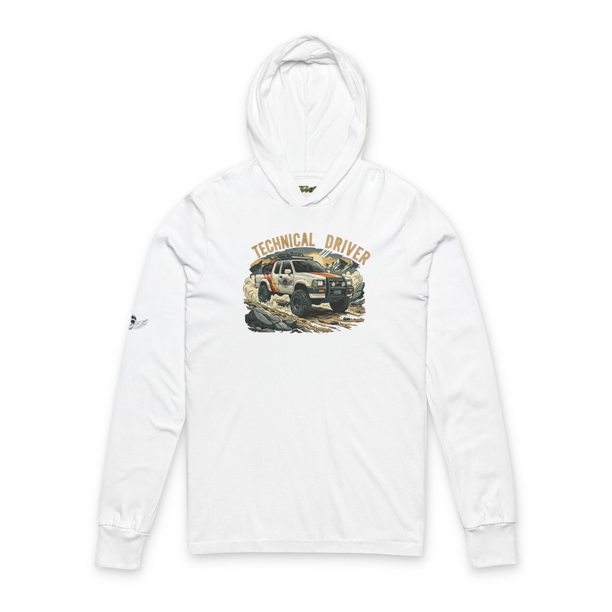 Technical Platform Unisex Hooded Long Sleeve Tee