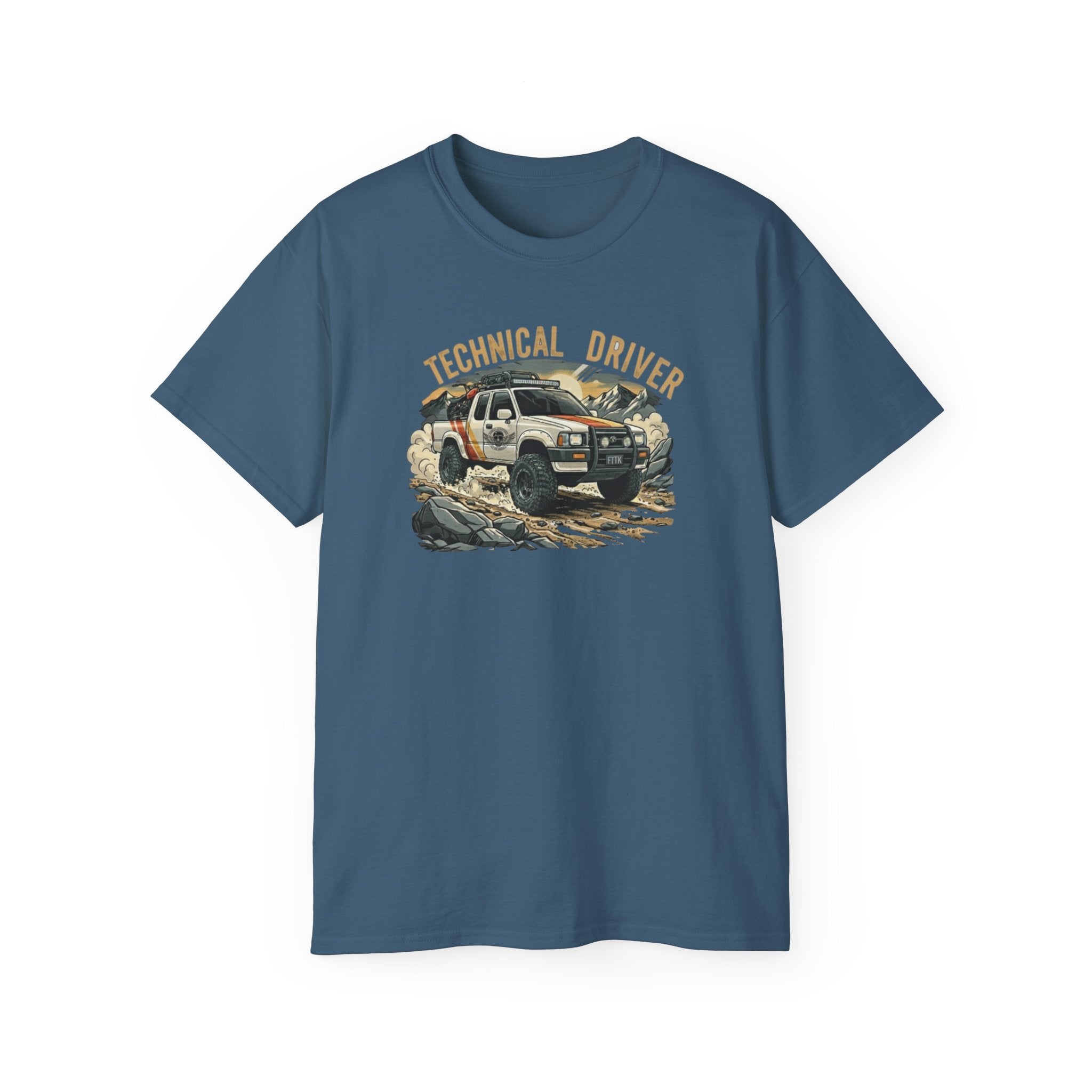 Adventure-Ready Unisex Ultra Cotton Tee - Technical Driver Design