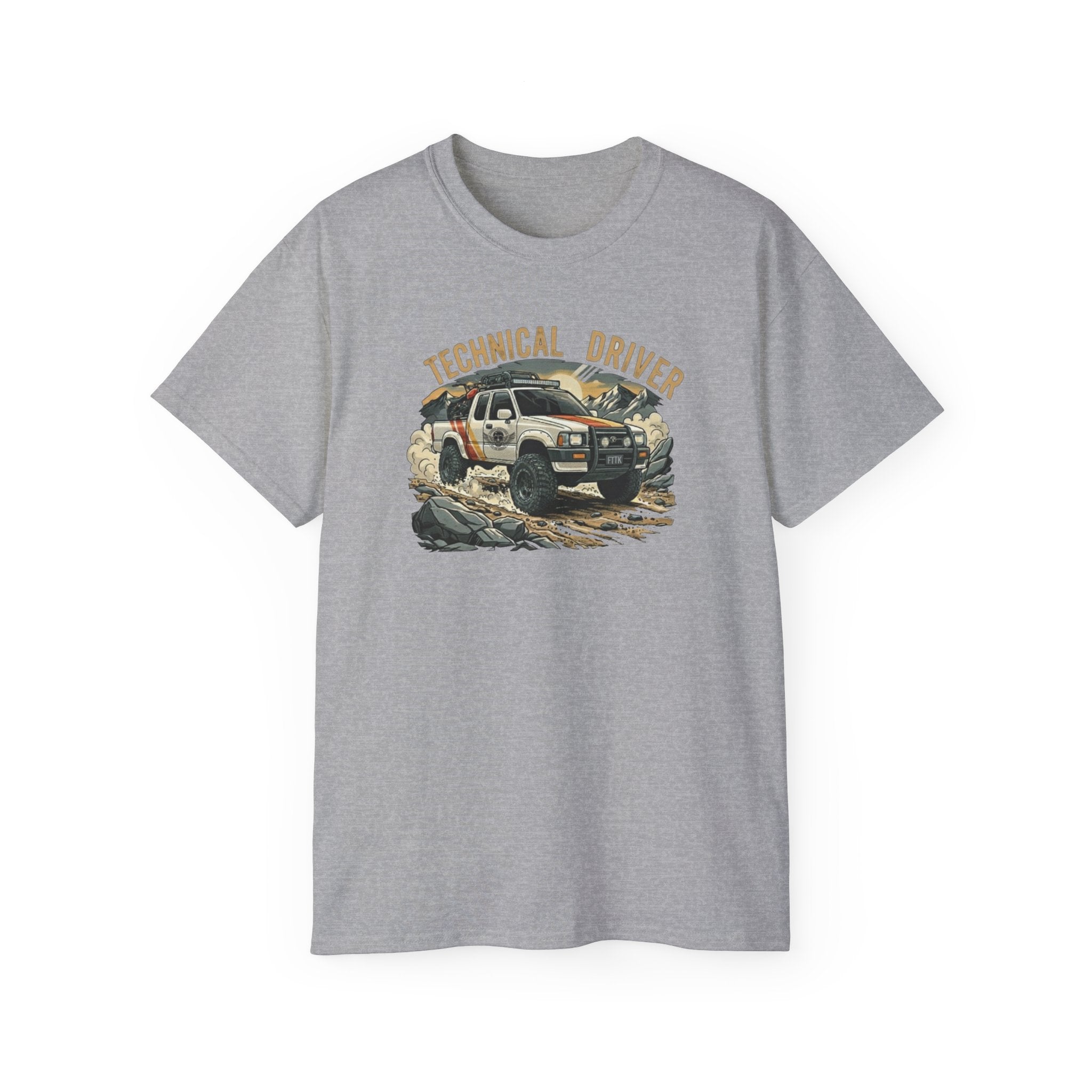 Adventure-Ready Unisex Ultra Cotton Tee - Technical Driver Design