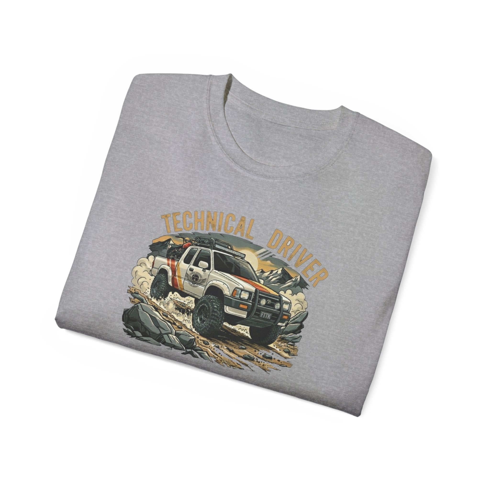 Adventure-Ready Unisex Ultra Cotton Tee - Technical Driver Design